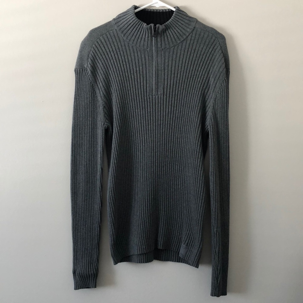 1/4 zip ribbed sweater